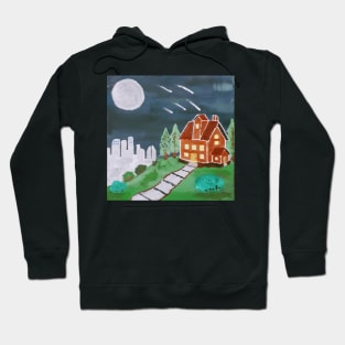 Home by the Cityside Painting Hoodie